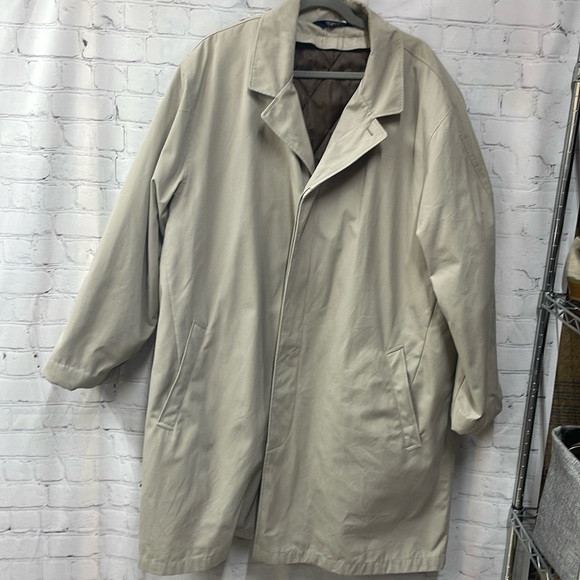Stafford XL Long quilted lined cell pocket zip pocket inside heavy trenc… - Picture 1 of 14